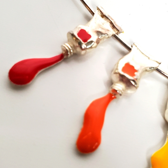 ARMAN FERNANDEZ Sculpture Artisian Paint Tube Necklace - Picture 6 of 8